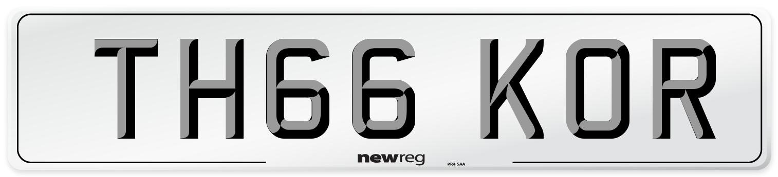TH66 KOR Number Plate from New Reg